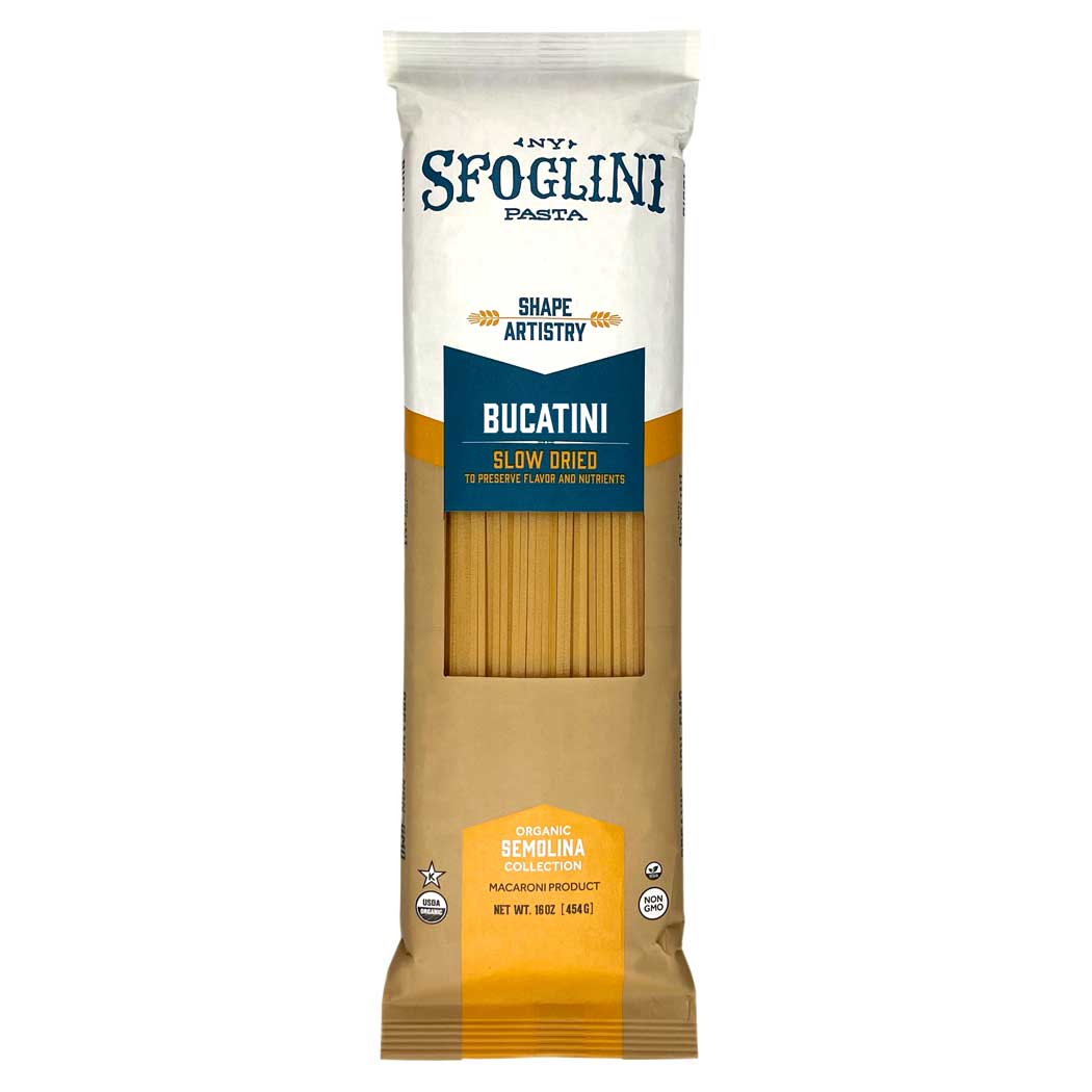 Pasta: Bucatini, Organic Durum Semolina Pasta
