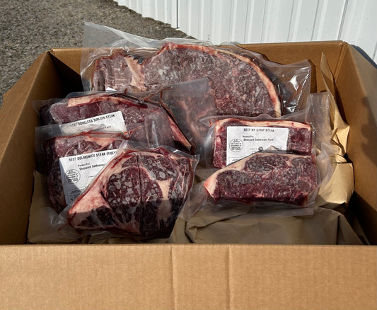 The steaks included in the medium box. 